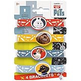The Secret Life of Pets Silicone Wristband Party Favors, 4ct