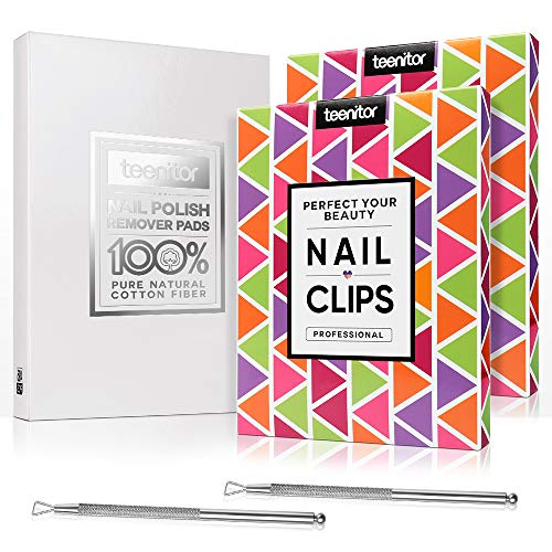 image for Teenitor Nail Polish Gel Remover Tools with Pack of 20 Acrylic Nail Ar