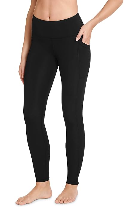 Amazon.com: Jockey Premium Brushed Wide Waistband Yoga Pants Deep Black XS  : Clothing, Shoes u0026 Jewelry