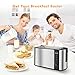 HoLife 4 Slice Long Slot Toaster Best Rated Prime, Stainless Steel Bread Toasters(Warming Rack, 6 Bread Shade Settings, Defrost/Reheat/Cancel Function, Extra Wide Slots, Removable Crumb Tray, 1500W)