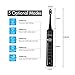 O'bella Sonic Electric Toothbrush, 48000/rpm and 5 Optional Modes Rechargeable Black Toothbrushes for Deep Cleaning, Smart Timer, Waterproof, 4 Replacement Heads Travel Cases
