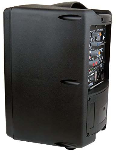 Hisonic HS419 150 Watts 8" Full Response Bluetooth Speaker and Wireless Rechargeable & Portable PA System with Built-in VHF Wireless Microphones, Bluetooth and Music Player, Remote Control Included,Color Black HS120B Alike (Virtually 500 Watts)