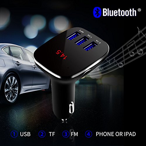 image for Luxtar Car Charger Bluetooth FM Transmitter Wireless In-Car Hands-Free
