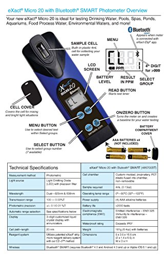 eXact 486700-BT-KP Micro 20 Photometer with Smart Bluetooth Pool Kit - Thumbnail 3