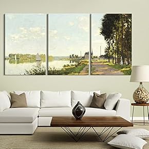 3 Panel Argenteuil by Claude Monet x 3 Panels