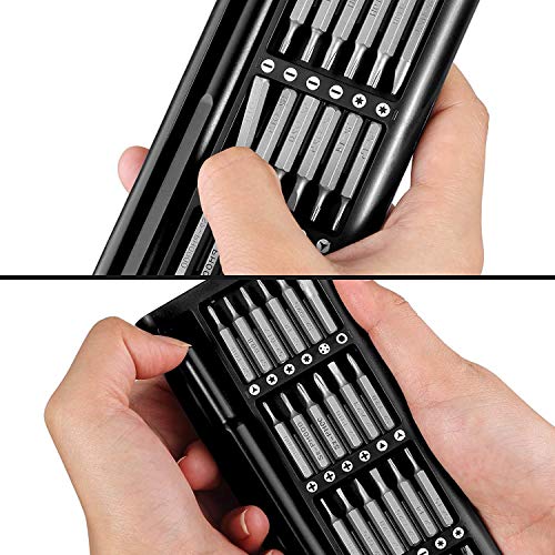 WINTAPE 24 in 1 Mini Schraubendreher Satz mit tragbarem Aluminiumgehäuse Heimwerker Elektronik Reparaturwerkzeug… – Bild 4