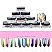SaiDeng 12 Colors Mirror Powder Pigment Nail Glitter Nail Art Chrome + Brush