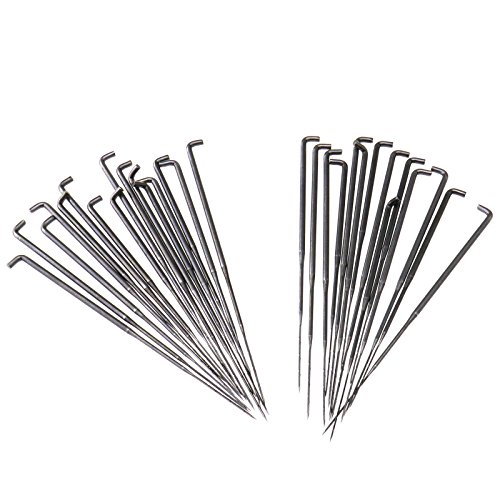 30pcs Mixed Felting Needles Handle Holder Wool Pin Felt Embroidery Home Hand Poking Craft DIY Tool, S/M/L 3 Sizes