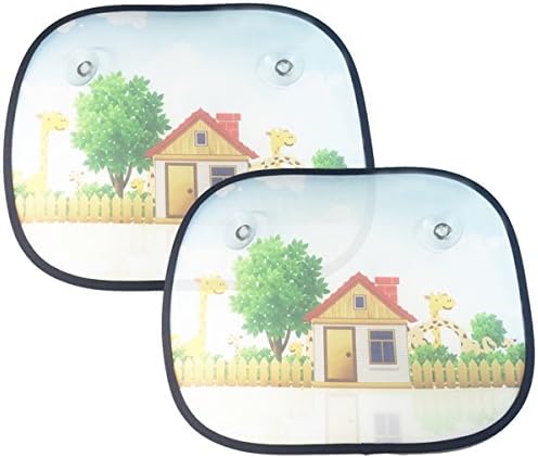 Car Window Sunshade (2 Pack), Car Sun Shade Protector for Your Baby Kids Sunshades Side Window Shades to Block Harmful UV Rays Sun Glare Heat (House)
