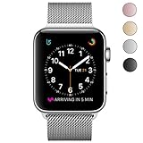 OROBAY Apple Watch Band 38mm 42mm, Stainless Steel Milanese Mesh Loop Magnetic Closure Clasp Apple Watch Wristband Strap for Apple iWatch Series 3, Series 2, Series 1 Sports&Edition …