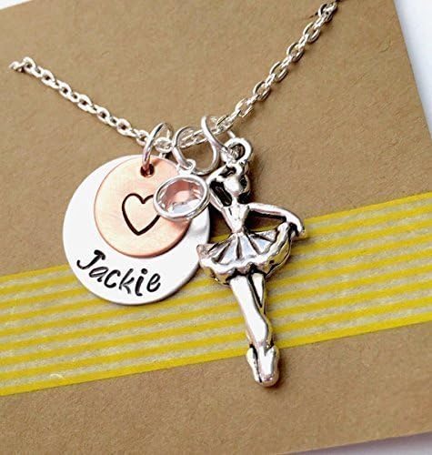 Ballerina Necklace - Dancer Gift - Dance Party Favor - Recital - Personalized Jewelry - Little girl