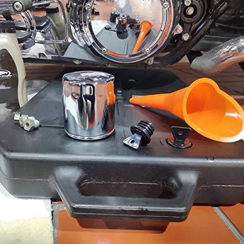 TCMT Universal Low Profile Oil Drain Pan Spout Fit For Harley Road King