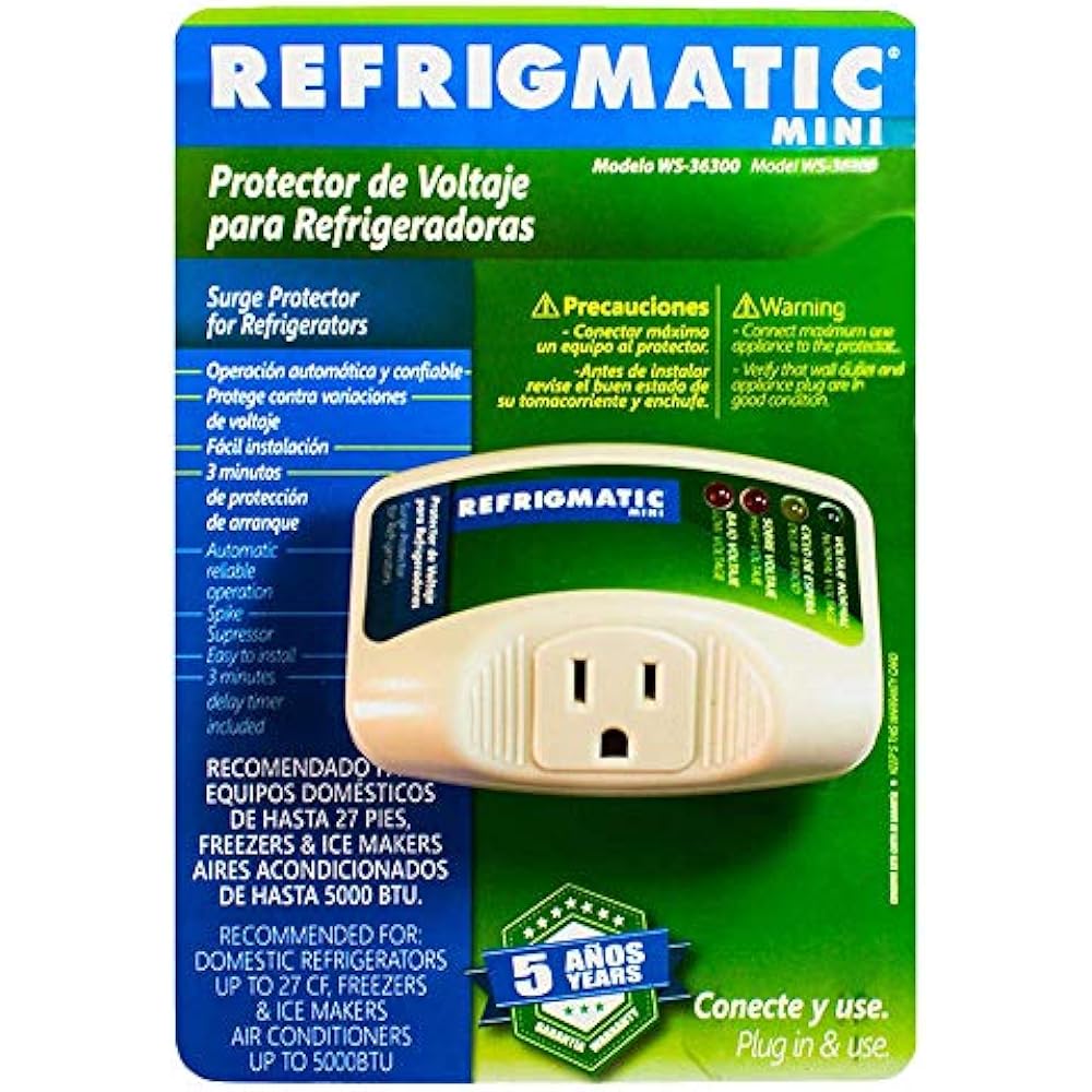 Refrigmatic WS36300 Electronic Surge Protector Refrigerator Up 27 Cu