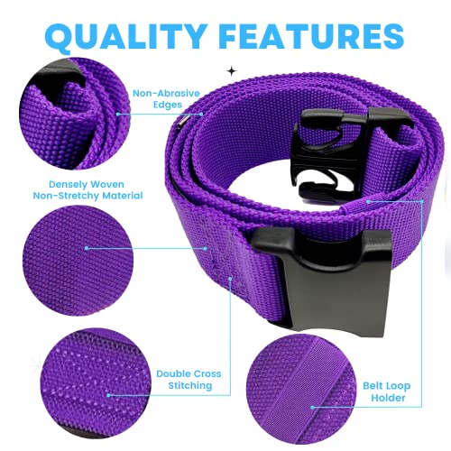 Gait Belt with Plastic Buckle by LiftAid - Transfer and Walking Aid with Belt Loop Holder for Assisting Therapist, Nurse, Home Care - 60
