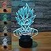 SUPERNIUDB 3D Super Saiyan God Goku Action Figures Night Light Night Light Acrylic 3D LED USB 7 Color Change LED Table Lamp Xmas Toy Gift