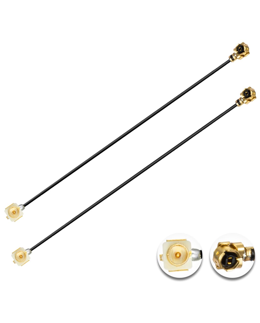 Vecys 2PCS U.F.L1 Male to U.F.L1 Female Cable 10" /25CM 1.13mm Low-Loss Extension Cable