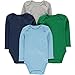 Wan-A-Beez 4 Pack Baby Girls' and Boys' Long Sleeve Bodysuits
