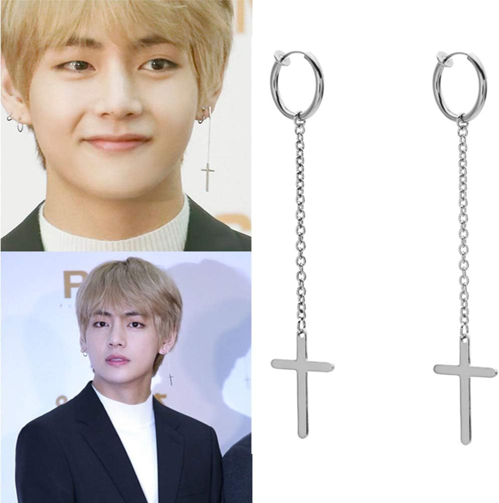 Mshion Bangtan Boys Album BTS Jimin Stud Clip Earring for Men Women