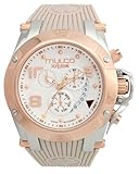 MULCO Unisex MW5-2029-113 Rose Gold-Tone Watch with Beige Rubber Band
