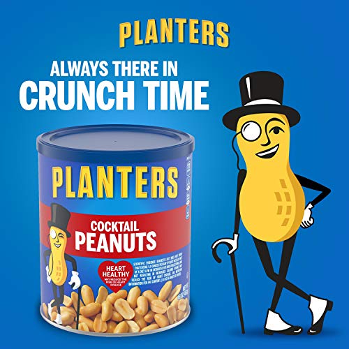 PLANTERS Salted Cocktail Peanuts, 16 oz. Resealable Jar Cholesterol