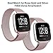 SWEES Metal Bands Compatible Fitbit Versa Smart Watch, Stainless Steel Metal Replacement Accessories Small Large for Women Men, Black, Champagne, Colorful, Rose Gold, Silver, Grey
