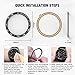 MASCARRY Bezel Ring for Galaxy Watch 46mm / Galaxy Gear S3 Frontier & Classic, Aluminium Bezel Loop Adhesive Cover Anti Scratch Protection for Galaxy Watch Accessory（Black）