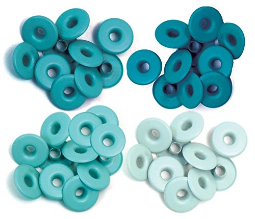 We R Memory Keepers Eyelets for Scrapbooking, Aqua, Wide