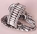 YACQ Women's Angel Wings Stretch Rings Fit Finger Size 7 to 9 - Elastic Soft Band Perfect for Arthritis - Lead & Nickle Free - Silk Scarf Holders - (1-1/2 H x 1-1/5 W) Inches (Silver AB)