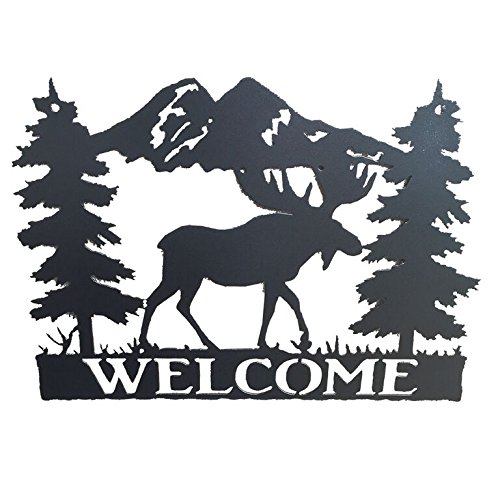 Original Metal Art Wildlife Welcome Signs Western Style Home Decor Wall Accessory Moose Buy Online In Albania At Desertcart