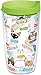 Tervis Flat Art Cats Made in USA Double Walled Insulated Tumbler Travel Cup Keeps Drinks Cold & Hot, 16oz, Clear