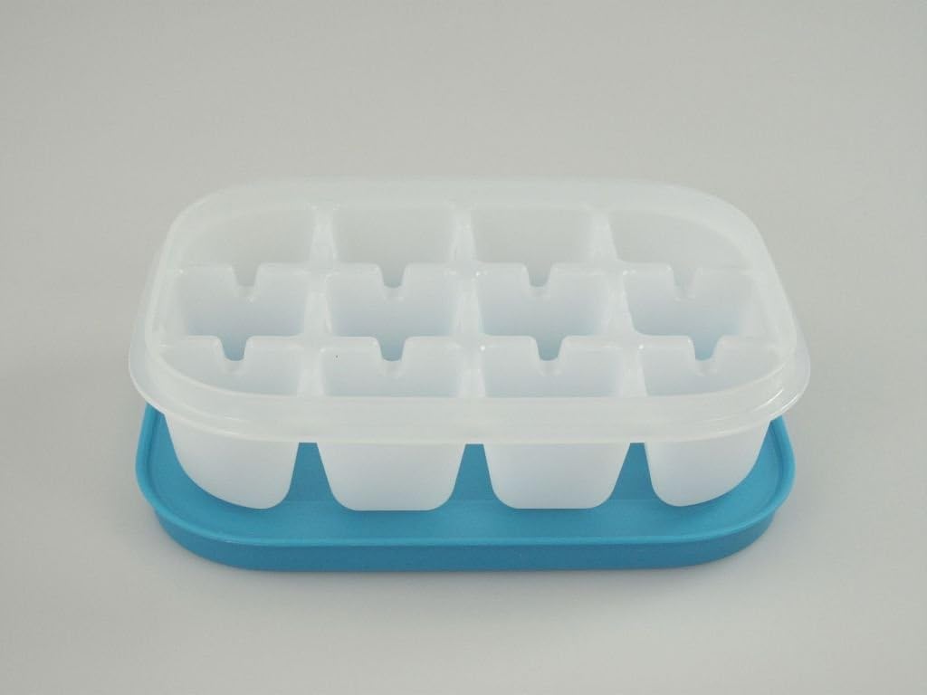 TUPPERWARE Gefrier-Behälter Eiswürfler hellblau mit Deckel mini