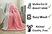DaDa Bedding Luxury Faux Fur Throw Blanket - [ Non Shedding - Machine Washable] Fluffy Super Cuddly Soft Roses Sherpa Backside - Warm Plush for Lap or Sofa - Bright Vibrant Pink & White - 90