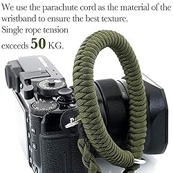 AJART Camera Wrist Strap (Green) Paracord Camera