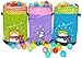 Set of 3 Pop-up Hamper Storage Bin / Basket / Container - Mr. Organize Frog for Children: Green, Blue and Purple