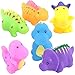 Bath Toys, 6-Pack Little Dinasou Squirts Fun Bath Toys, Assorted Colors
