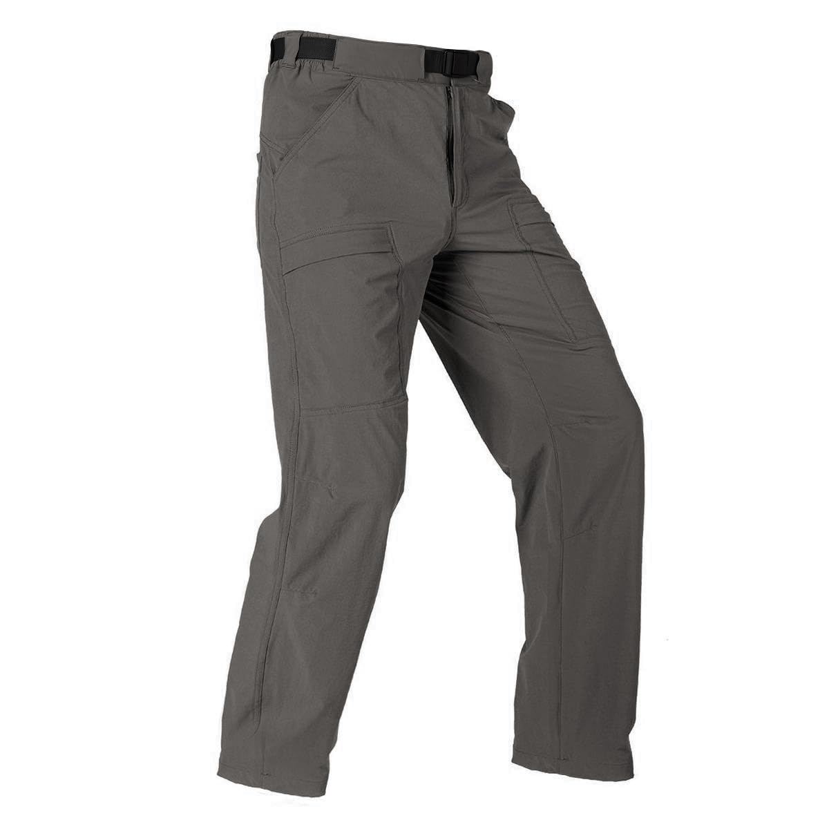ZAFUL Men's Outdoor Cargo Hiking Pants Tactical Pants Elastic Waist Twill Pants with 6 Pockets-AMZ