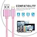 Lightning Cable, for iPhone Charger 4 Pack 3FT 6FT 10FT Nylon Braided USB Sync Data and Fast Charging Cable Cord Connect to Charger for iPad, iPod, iPhone X,8,8 Plus,7,7 Plus,6s,6 Plus,5s,5,5c (Pink)