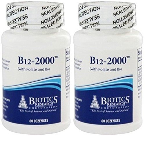 Biotics Research - B12-2000 with Folic Acid and B6 - 60 Lozenges (2 pack) Biotics Research - B12-2000 with Folic Acid and B6 - 60 Lozenges (2 pack)