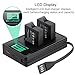 SmilePowo 2PCS Dual 1480mAh Battery,LCD Display USB Charger for GoPro Hero 8 Black，Hero 7 Black, Hero 6 Black,Hero 5 Black,Hero 2018,AHDBT-501(Fully Compatible with Original)