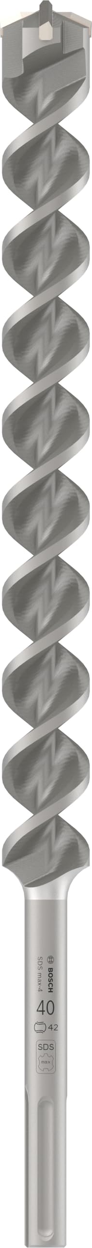 Bosch 1x PRO SDS max-4 Hammer Drill Bit (for Reinforced concrete, Concrete building block, Ø 40,00 mm, Professional Accessory Rotary Hammer Drill)