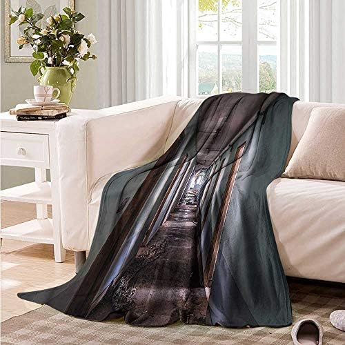 Oncegod Travel Blanket Rustic Psychiatric Hospital Asylum Bedding Throw, or Blanket Sheet 60" W x 40" L