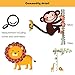 Chart Height Measurement Growth Chart Tree Monkeys and Animals Nursery Wall Decals Stickers Wall Decal Decor Sticker Removable r for Nursery Playroom Girls and Boys Children's Bedroom