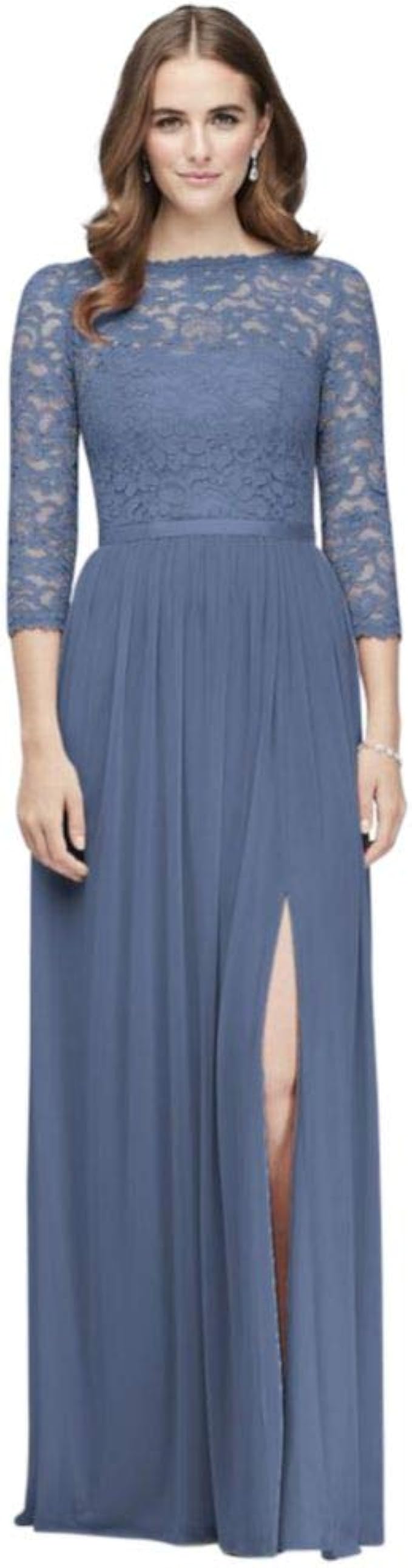 delilah illusion lace formal dress