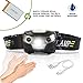 USB Rechargeable LED Headlamp Flashlight With 3 Modes Induction switch-Super Bright,Waterproof,Impact Resistant,LightWeight,Comfortable,Running,Walking,Camping, Reading, Hiking & More, Cable Included