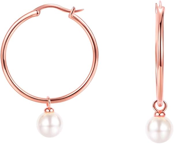 Amazon Sw Jewel スワロフスキー パール 真珠 ピアス 揺れる フープイヤリング25mm おしゃれ 8mm 大粒 シルバー925 18kコーティング ゴールド 金属アレルギー対応 シンプル レディース プレゼント 結婚式 人気 上品 ピンクゴールド ピアス 通販