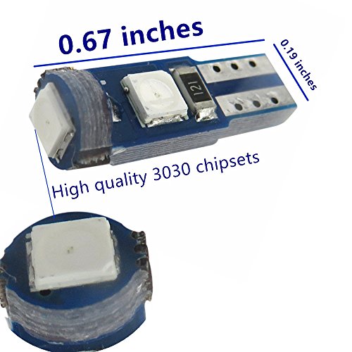 WLJH 10pcs Blue T5 74 2721 Instrument Panel LED Light 73 37 Auto Car Cluster Dashboard Speedometer Indicator Bulbs for BMW Honda Dodge - Thumbnail 7