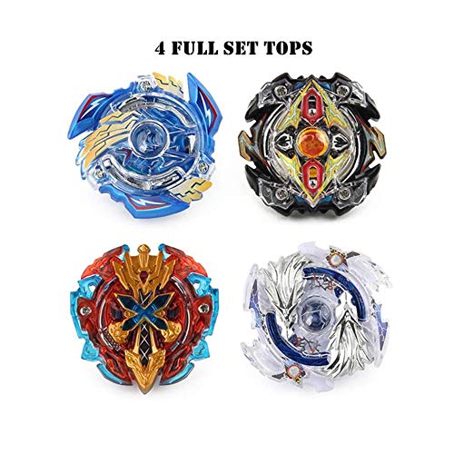 Battling Top Bey Burst Battle Blades Toys Battle Gyro , 4X High Performance Tops Metal Fusion Attack Set with Launcher and Grip Starter Grip , Stadium Arena (Random Color)