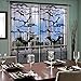 VIGLT Halloween Black Lace Window Curtain,Halloween Spider Web Bats Door Curtain 40 x 84 inch for Spooky Halloween Holiday Party Decoration 2PCS