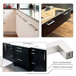 homdiy 20 Pack Brushed Nickel Cabinet Handles