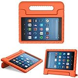 MoKo Case for All-New Amazon Fire HD 8 (2016 6th Generation) - Kids Shock Proof Convertible Handle Light Weight Protective Stand Cover Case for Fire HD 8 Tablet (6th Gen, 2016 release Only), ORANGE